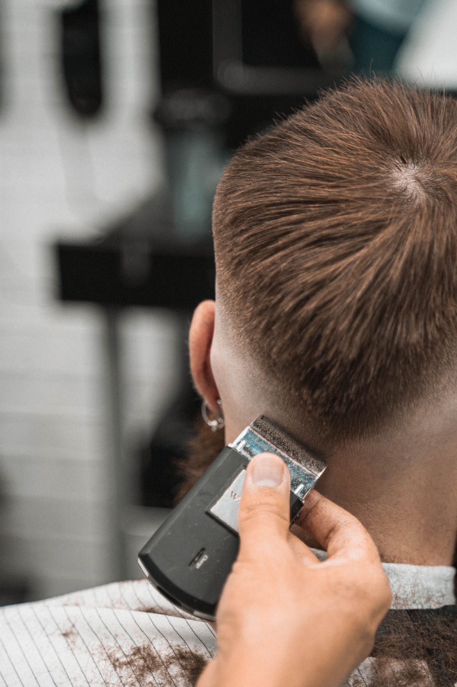 Modern men's haircut styling